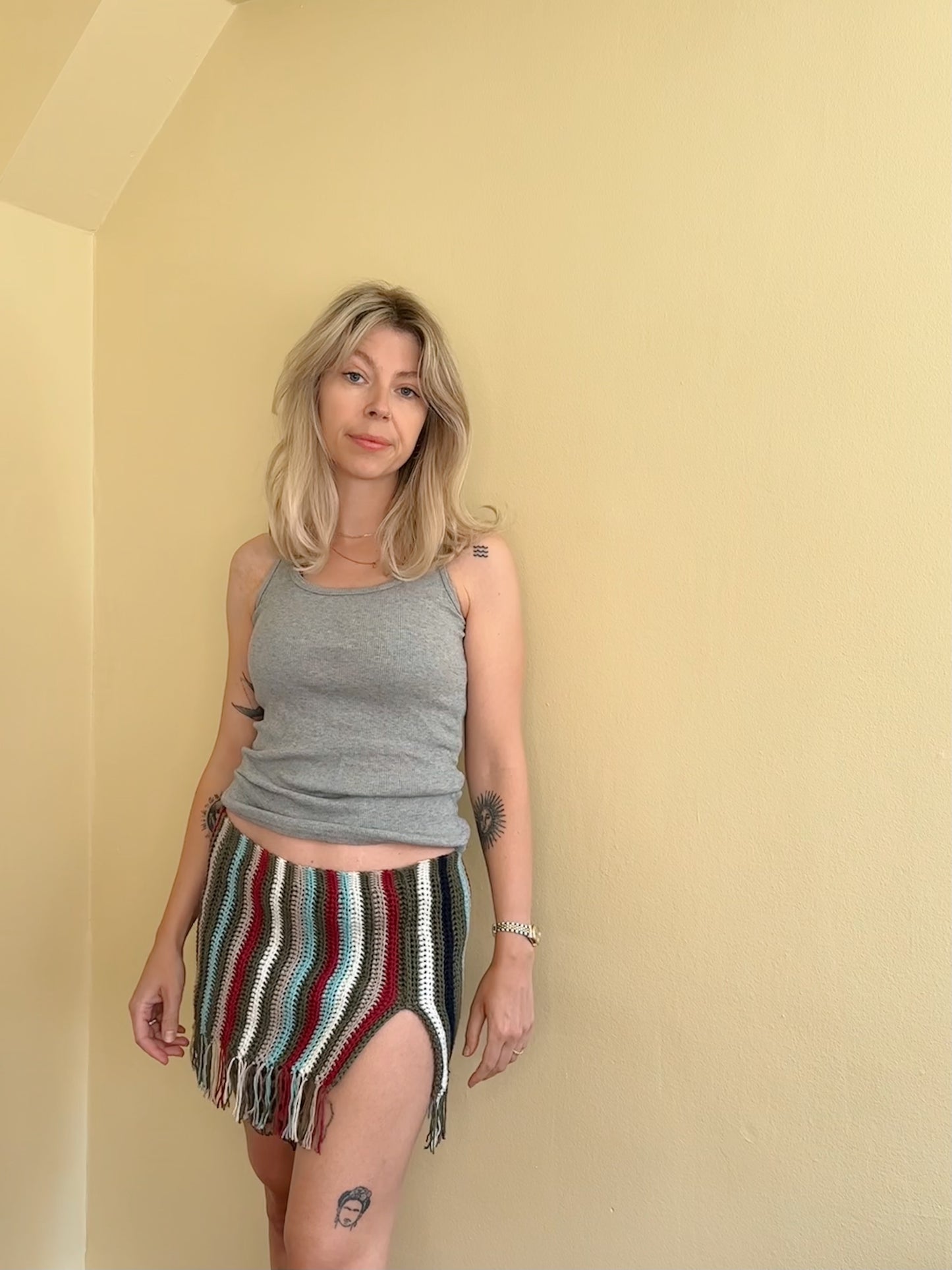 THE FUNKY FRINGES SKIRT crochet pattern